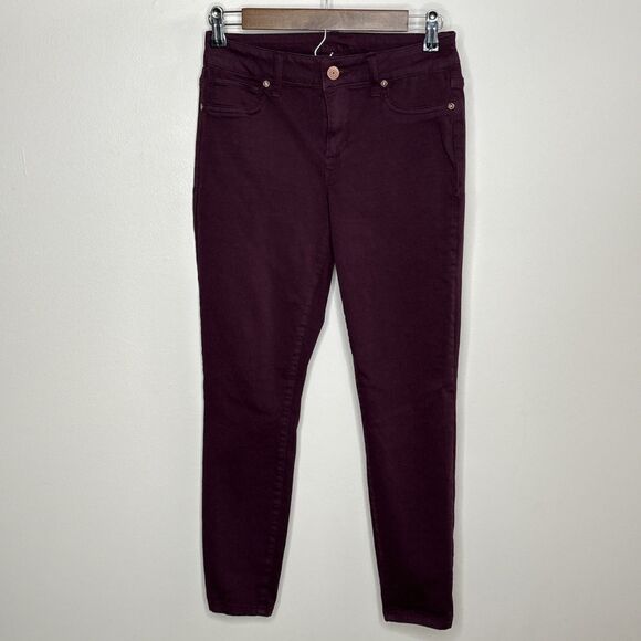 MAURICES Skinny Pants Mid Rise Casual Stretch Small Purple - Picture 1 of 10